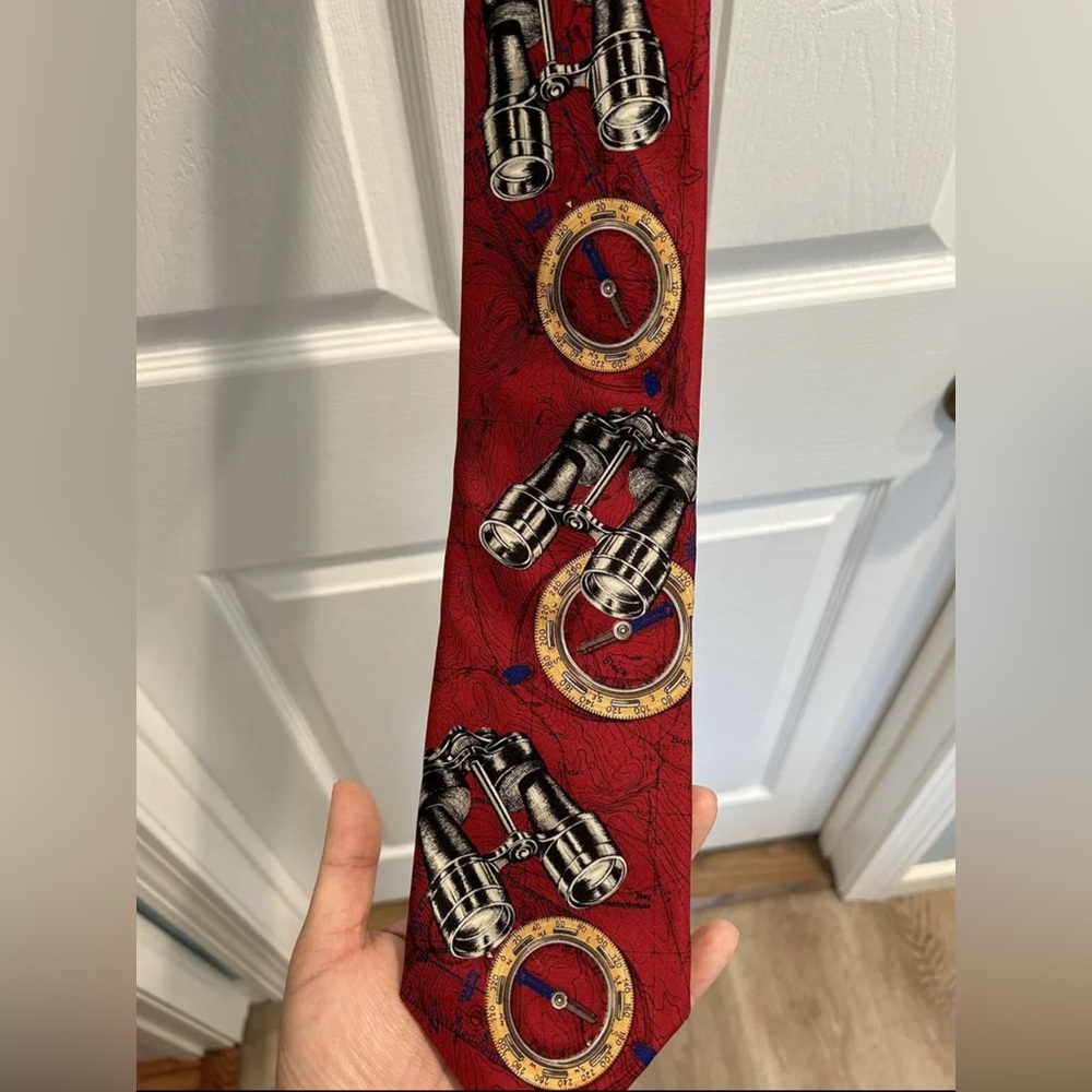 Eastern Mountain Sports EMS Men’s Neck Tie Silk Navigator Italy Vintage 90s Rare - Picture 2 of 3